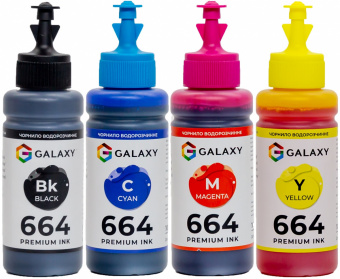 Комплект чернил GALAXY 664 для Epson (B/C/M/Y) 4x100ml