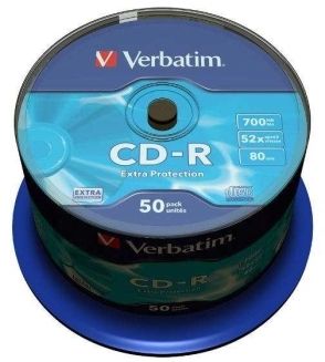 CD-R Verbatim extra 700MB (box 50) 52x | Купити в інтернет магазині