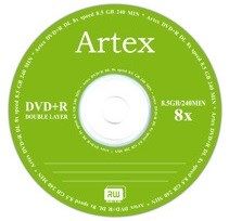 DVD+R Artex 8,5Gb (Bulk 50) 8x DualLayer | Купити в інтернет магазині