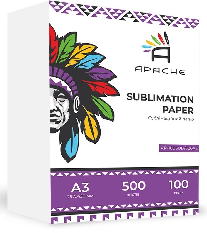 Сублімаційний папір APACHE ECO A3 (500л) 100г/м2 | Купити в інтернет магазині