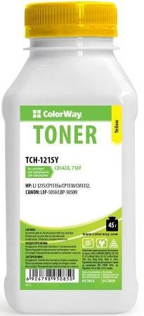 Тонер ColorWay (TCH-1215Y) Yellow 45g для HP CLJ CP1215/1515 | Купити в інтернет магазині