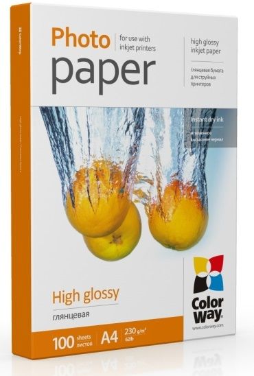 ColorWay А4 (100л) 230г/м2 глянсовий фотопапір | Купити в інтернет магазині