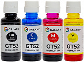 Комплект чорнил GALAXY GT52/GT53 для HP InkTank/SmartTank (BP/C/M/Y) 4x100ml | Купити в інтернет магазині